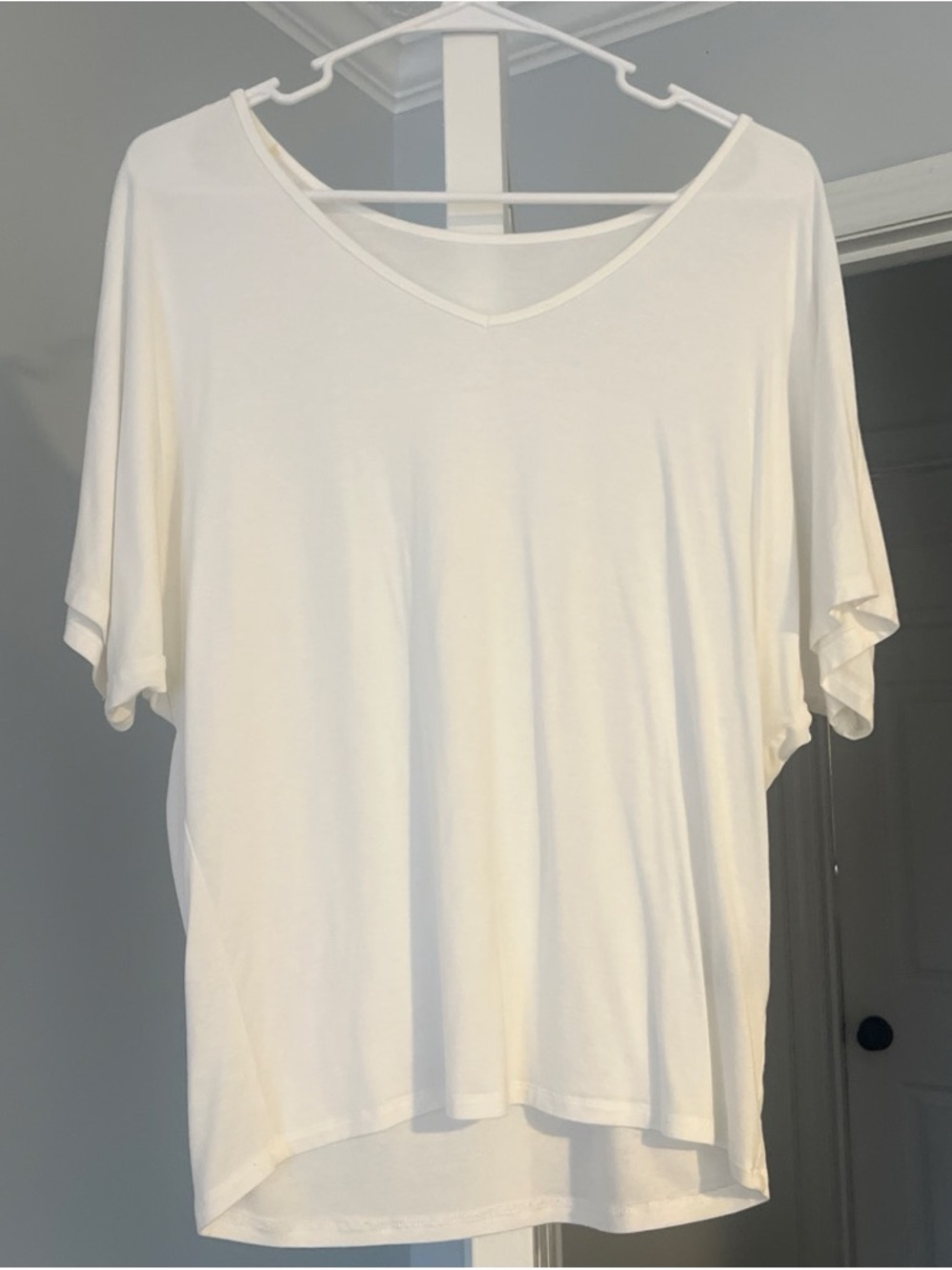 Courage B Women’s V-Neck Short Sleeve Tee - White